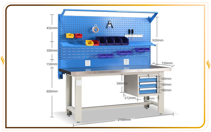 Thông số kỹ thuật Bàn thao tác cơ khí