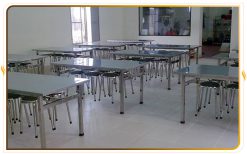 Bàn ghế inox công nghiệp