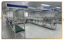 Bàn thao tác khung nhôm định hình lưu động