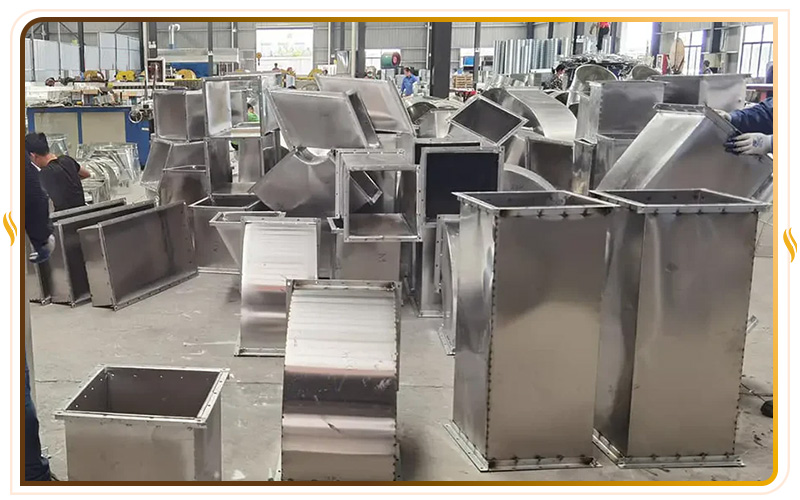 Gia công chấn gấp ống thông gió